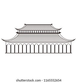 Isolated asian building icon. Vector illustration design