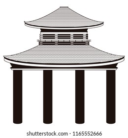 Isolated asian building icon. Vector illustration design