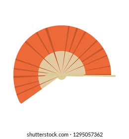 Isolated asian hand fan image. Vector illustration design