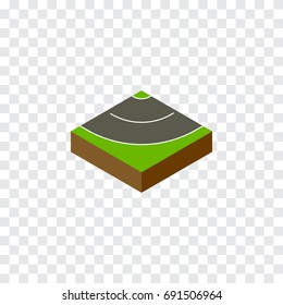 Isolated Asphalt Isometric. Road Vector Element Can Be Used For Asphalt, Road, Bitumen Design Concept.
