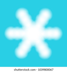 isolated asterisk symbol cloud form on blue sky background,cute vector illustration