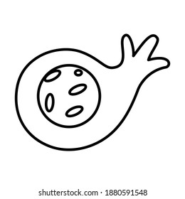 Isolated asteroids icon. Space object - Vector illustration