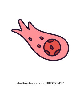 Isolated asteroids icon. Space object - Vector illustration