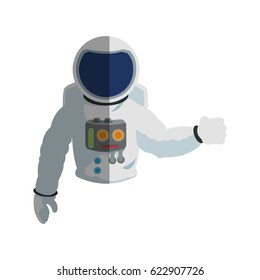 Isolated astronaut cartoon design