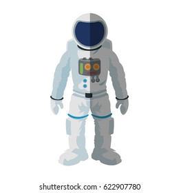 Isolated astronaut cartoon design