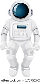 Isolated astronaut cartoon on white background illustration