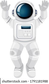 Isolated astronaut cartoon on white background illustration