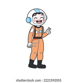 Isolated astronaut costume vector illustration