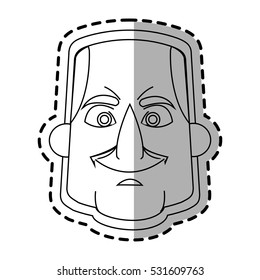 Isolated Astronaut face cartoon design