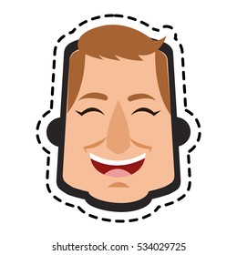 Isolated astronaut face cartoon design