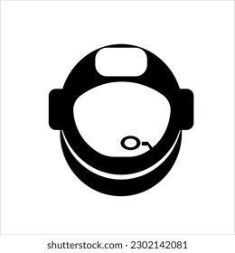 Isolated astronaut helmet icon. Astronaut equipment. Editable color. EPS vector file