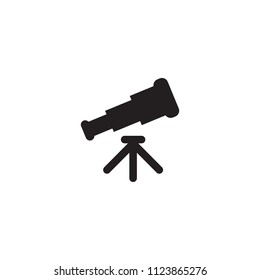 Isolated astronomy icon symbol on clean background. Vector telescope element in trendy style.