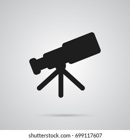 Isolated Astronomy Icon Symbol On Clean Background. Vector Telescope Element In Trendy Style.