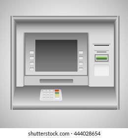 Isolated ATM Bank Cash Machine