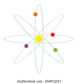 Isolated atom on a white background, Vector illustration