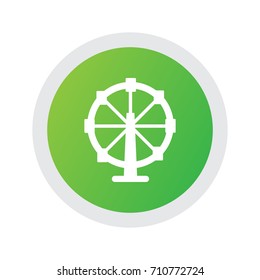 Isolated Attraction Icon Symbol On Clean Background. Vector Ferris Wheel Element In Trendy Style.