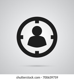 Isolated Audience Icon Symbol On Clean Background. Vector Targeting Element In Trendy Style.