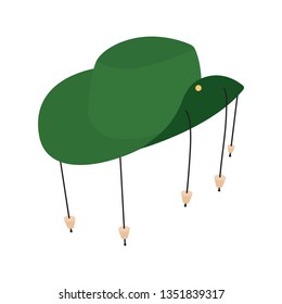 isolated australian hat