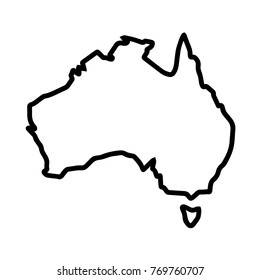 Isolated Australian map on a white background, Vector illustration