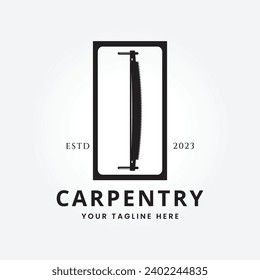 isolated authentic saw logo vector illustration design, carpentry icon symbol design