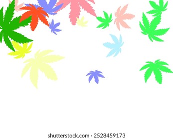 Isolated autumn leaves eco concept. top view. flat lay.