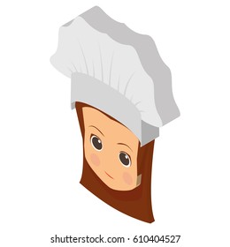 Isolated avatar of a baker, Vector illustration