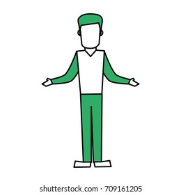 Isolated avatar boy design