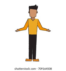 Isolated avatar boy design