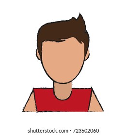 Isolated avatar boy design