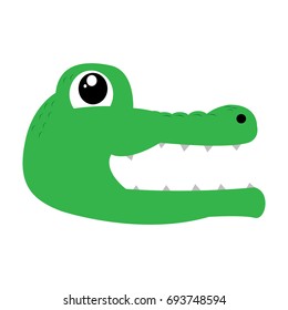 isolated avatar of crocodile on a white background, vector illustration
