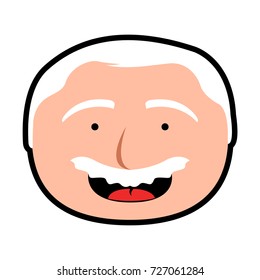 Isolated avatar of a grandfather, Vector illustration