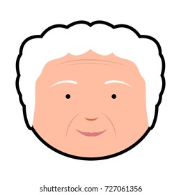 Isolated avatar of a grandmother, Vector illustration