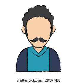 Isolated avatar man design
