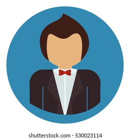 Isolated avatar man design