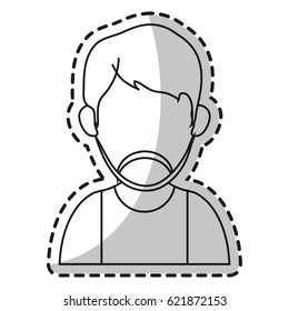 Isolated avatar man design