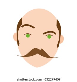 Isolated avatar of a man on a white background, vector illustration