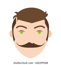 Isolated avatar of a man on a white background, vector illustration