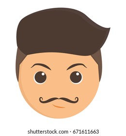 Isolated avatar of a man on a white background, vector illustration