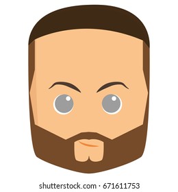 Isolated avatar of a man on a white background, vector illustration