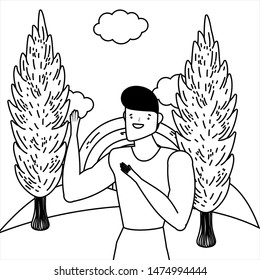 Isolated avatar man vector design