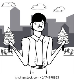 Isolated avatar man vector design