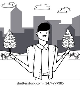 Isolated avatar man vector design
