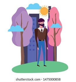 Isolated avatar man vector design