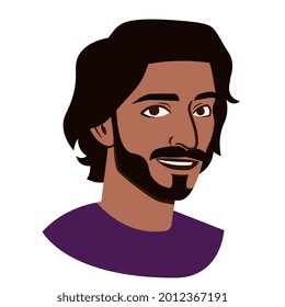avatar aislado de un hombre Ilustración vectorial