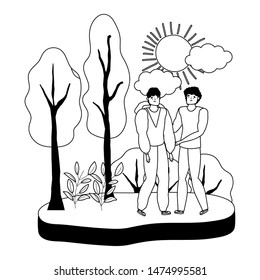 Isolated avatar men vector design