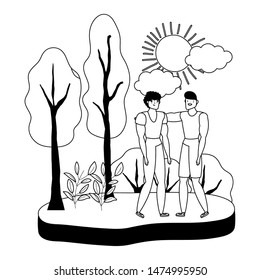 Isolated avatar men vector design