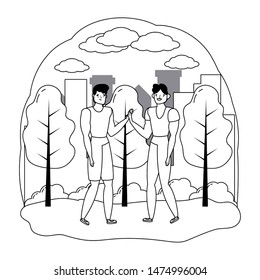 Isolated avatar men vector design