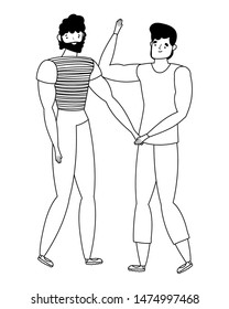 Isolated avatar men vector design