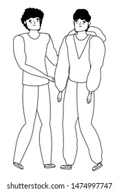 Isolated avatar men vector design
