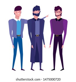 Isolated avatar men vector design